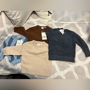bundle of fall/ winter sweaters BNWT on 9-12 and 12-18 months Zara and Gap